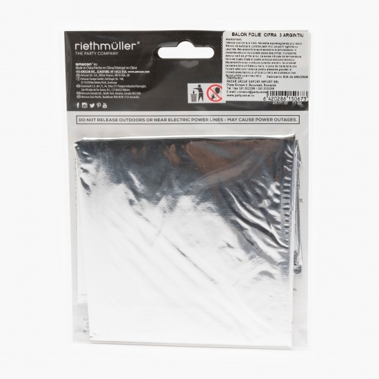 Balon folie cifra 3, 83 cm