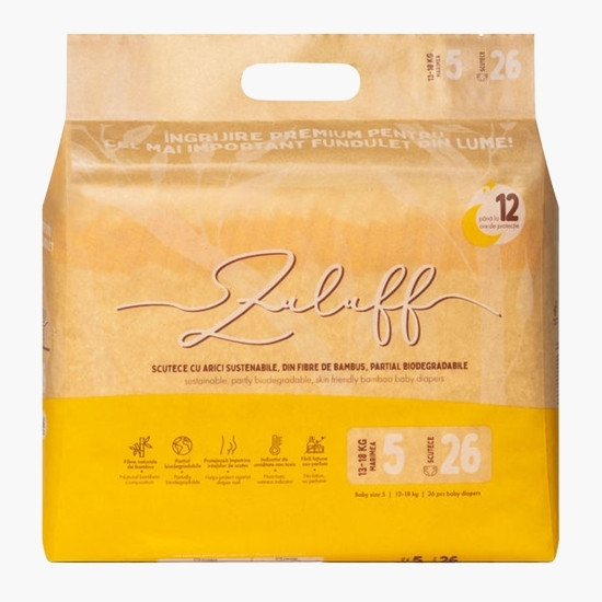 Scutece cu arici din bambus mărimea 5, 13-18kg, 26 buc