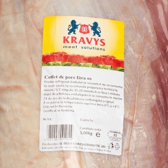 Cotlet de porc fără os 3kg