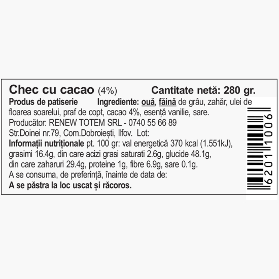 Chec cu cacao 280g