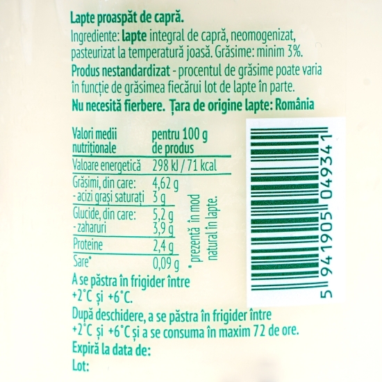 Lapte de capră 1l