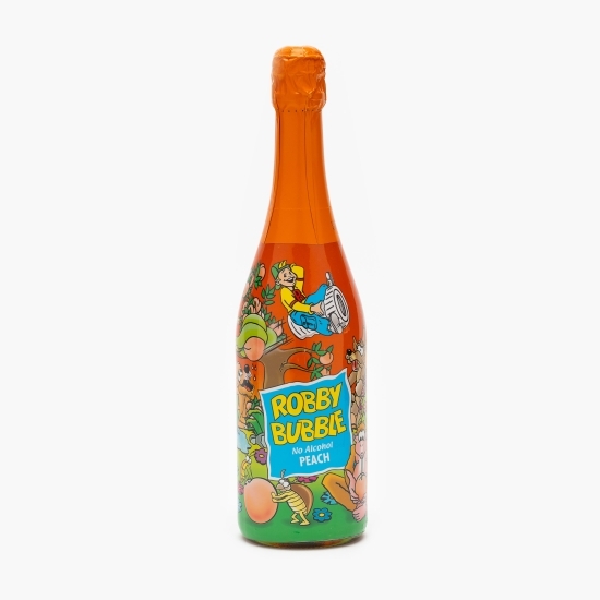 Băutură răcoritoare carbogazoasă cu suc de piersici, fără alcool 0.75l