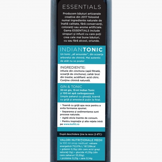 Indian Tonic, apă tonică din chinină naturală 950ml
