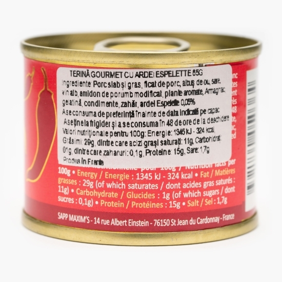 Terină de porc cu ardei Espelette 65g