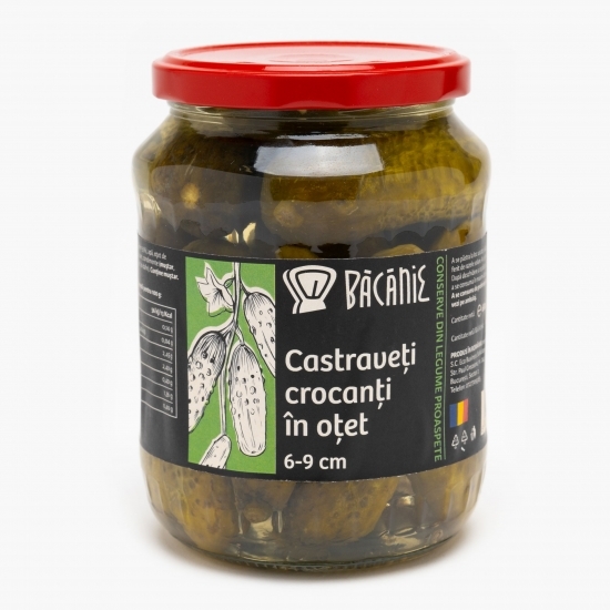 Catraveți în oțet, 6-9 cm, 680g 