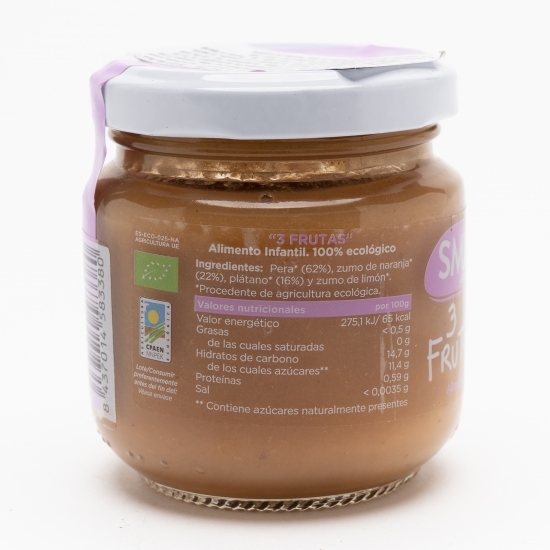 Piure eco din pere, prune și banane +6 luni, 130g