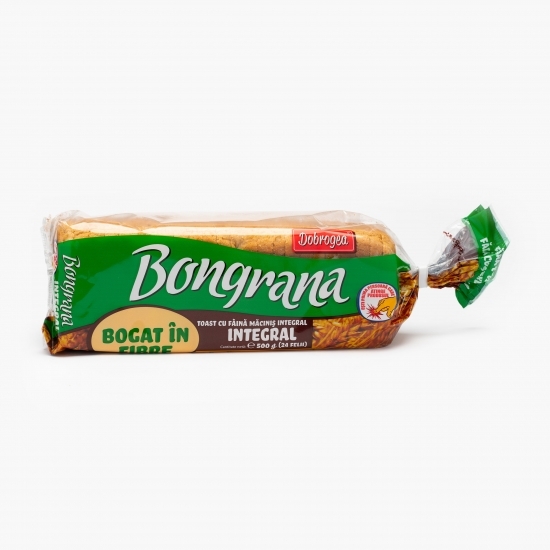 Toast integral cu făină măciniș 500g