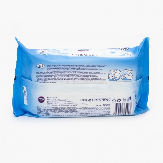 Șerveţele pentru bebeluși, Baby Soft & Cream 63 buc