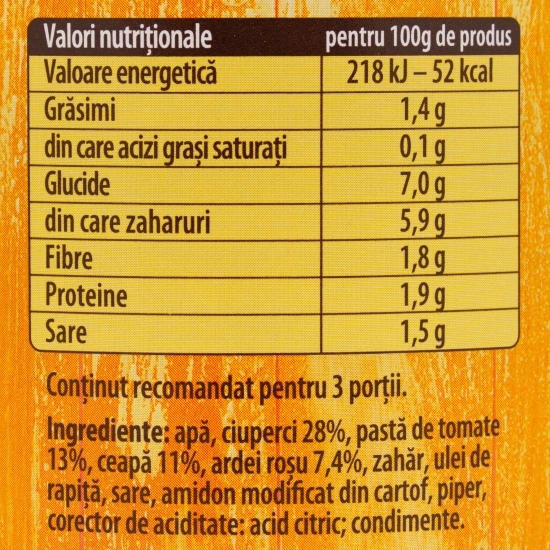 Ciuperci feliate și legume în sos de roșii 500ml