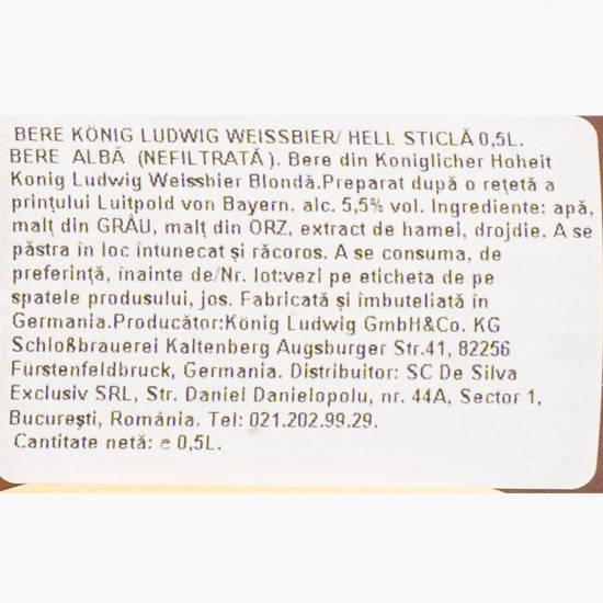 Bere albă Hell sticlă 0.5l