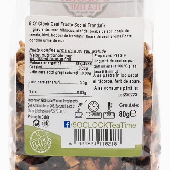 Ceai de fructe soc și trandafiri 80g