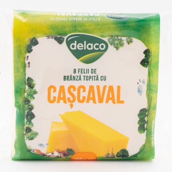 Brânză topită felii cu cașcaval 150g