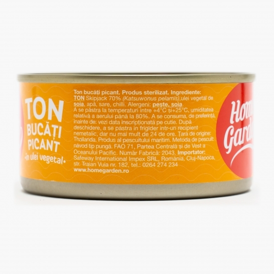 Ton bucăți picant în ulei vegetal 120g