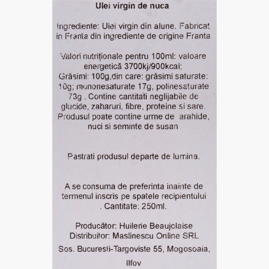 Măslinescu - Ulei virgin de nuci 250ml