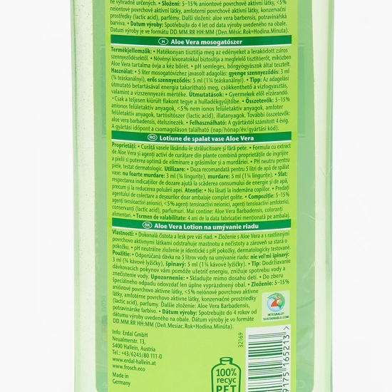  Detergent de vase ecologic aloe vera 0.75l