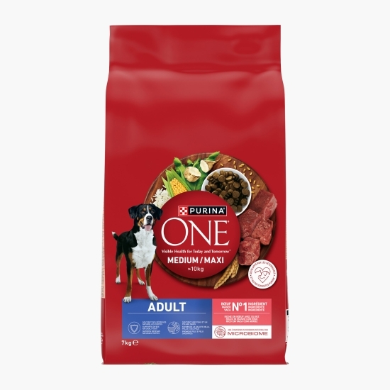 Hrană uscată pentru câini Adult, Medium/Maxi, 7kg, vită și orez