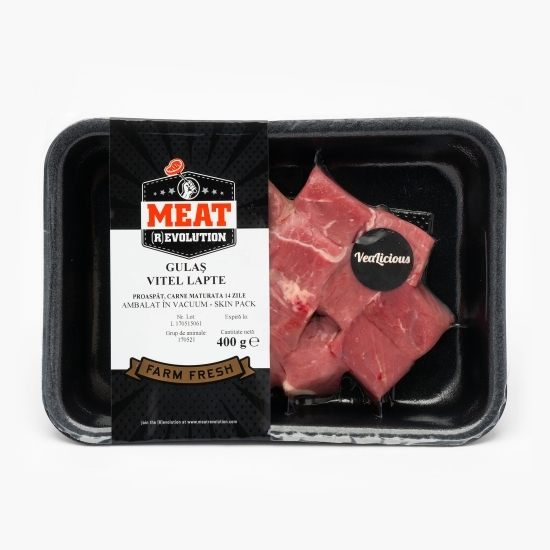 Carne de vițel de lapte pentru gulaș, maturată 14 zile 400g