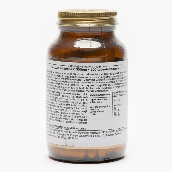 Vitamina C 500mg, 100 capsule vegetale