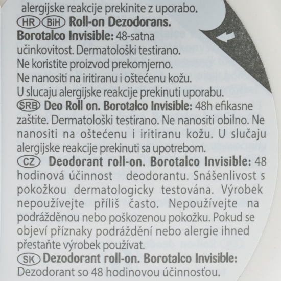 Deodorant roll-on Invisible 50ml