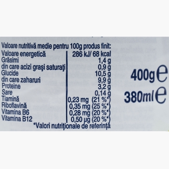 Băutură lactată cu gust de fistic și cocos 400g