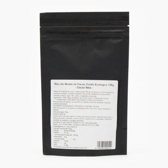 Miez din boabe de cacao Criollo ecologice 125g