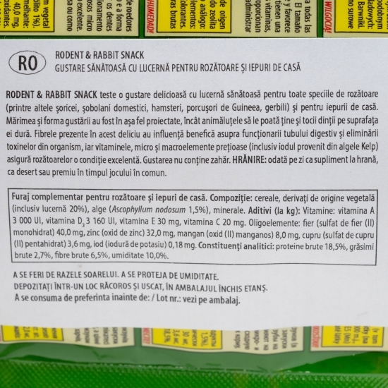 Gustare pentru rozătoare și iepuri 110g