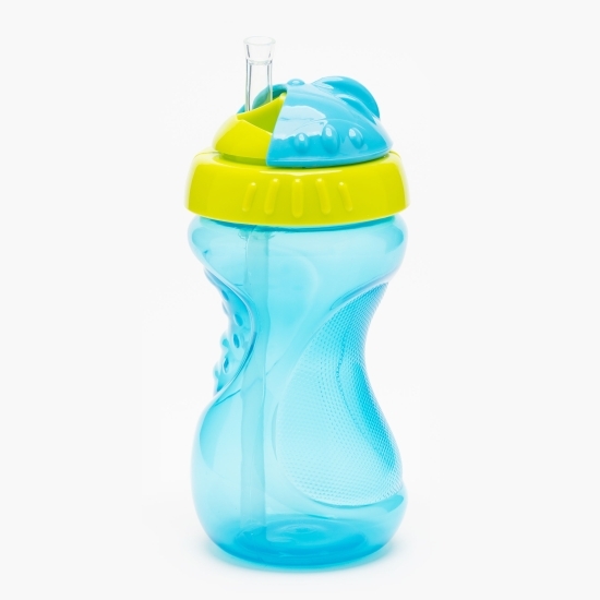 Cană sport cu pai albastru, 6+ luni, 320ml
