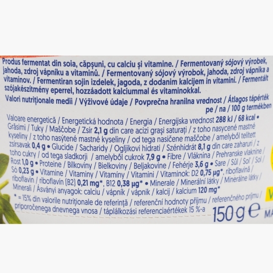 Produs fermentat din soia cu căpșuni 150g