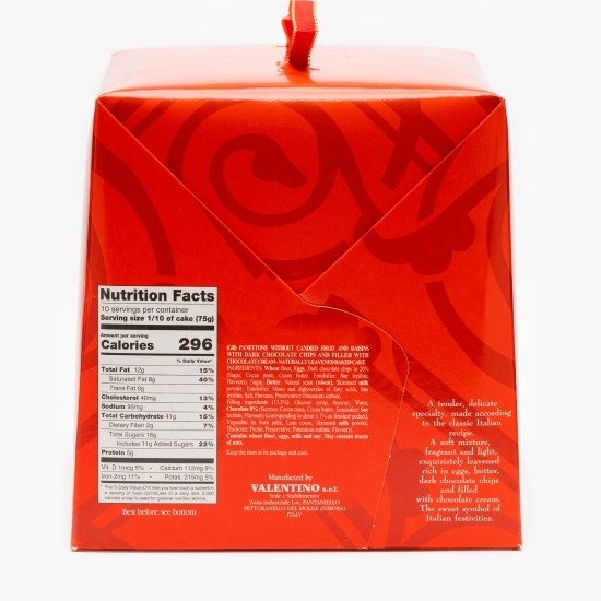 Panettone cu bucăți de ciocolată fondant cu umplutură de cremă de ciocolată 750g