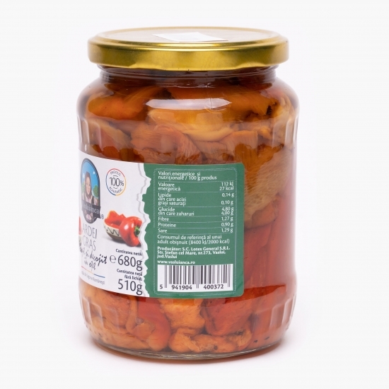 Ardei gras copt în oțet 680g