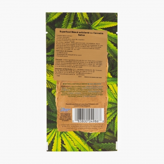 Mască de față Superfood Cannabis Sativa Peel-Off 10ml