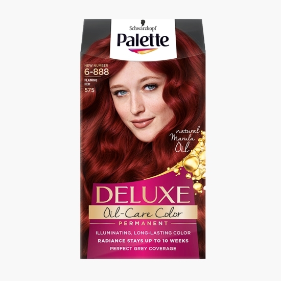 Vopsea de păr permanentă Deluxe Oil-Care Color, 575 flaming red, 135ml