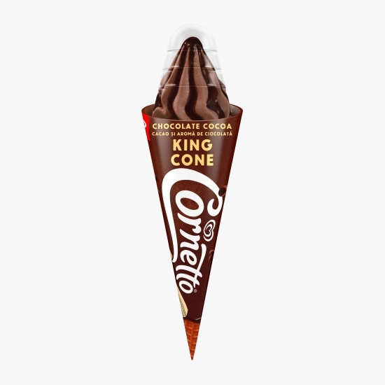 Înghețată cu ciocolată King Cone, cornet 260ml (145g)
