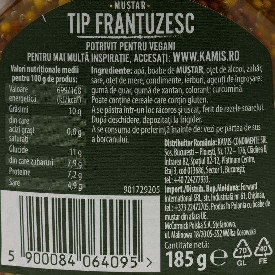 Muștar franțuzesc 185g