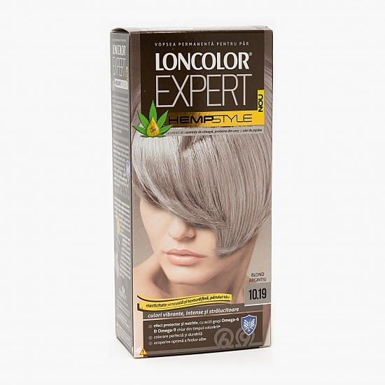 Vopsea permanentă pentru păr Expert Hempstyle 10.19 blond argintiu 100ml