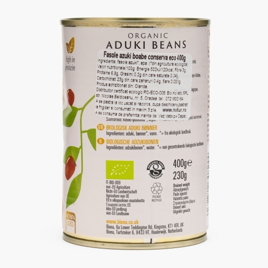 Fasole Azuki eco, boabe 400g