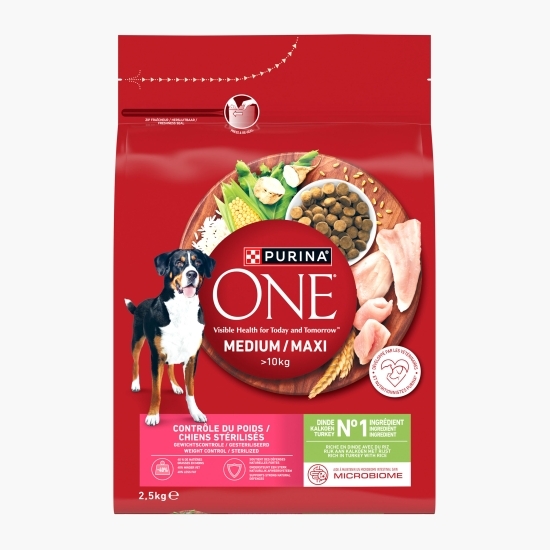 Hrană uscată pentru câini Weight Control, Adult, Medium/Maxi, 2.5kg, curcan