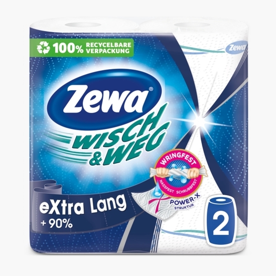 Prosoape de hârtie Wisch&Weg Extra Long 2 straturi, 2 role