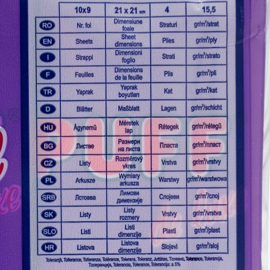 Șervețele nazale neparfumate De Luxe 4 straturi 10 pachete