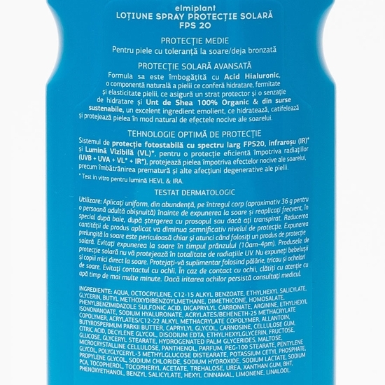 Loțiune spray protecție solară SPF20, 200ml