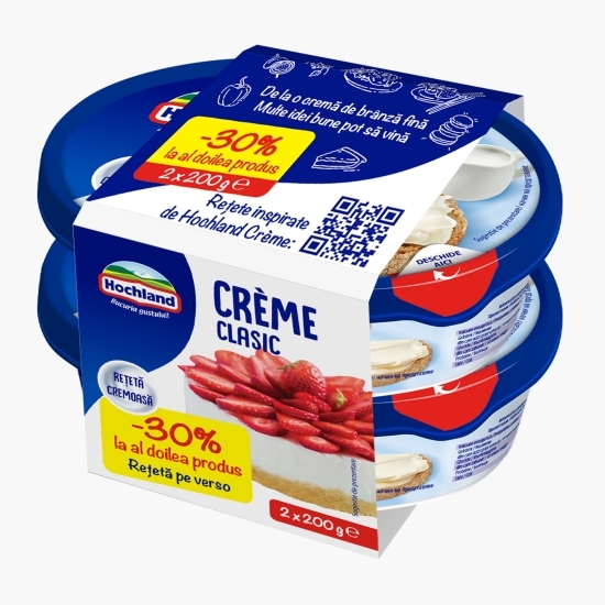 Cremă de brânză proaspătă Clasic 2x200g