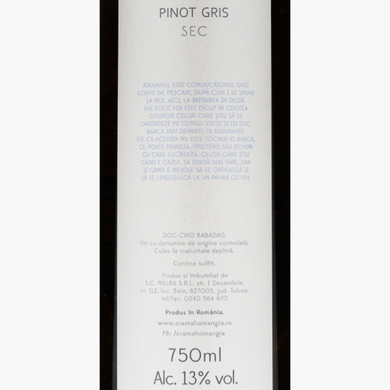 Vin alb sec Ataman Pinot Gris, 13%, 0.75l