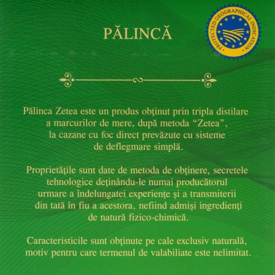 Pălincă de mere 50% alc. 0.7l + cutie