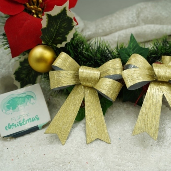 Fundițe pentru brad, set 3 buc, aurii, 10x11cm