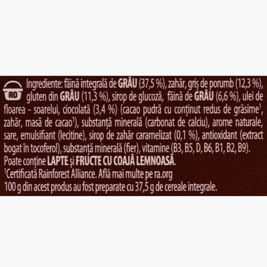 Cereale pentru mic dejun cu ciocolată, caramel și proteine 340g
