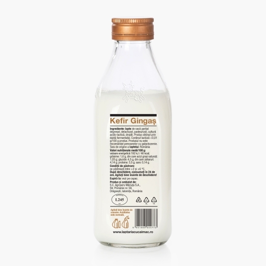 Kefir gingaș fără lactoză, 1.6% grăsime, 375g