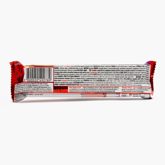 Baton cu napolitană crocantă acoperită cu ciocolată neagră Chunky Crunchy Double Choc, 42g