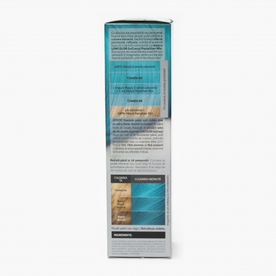 Mască (cremă) colorantă semipermanentă pentru păr T90 turcoaz GoCrazy 100ml