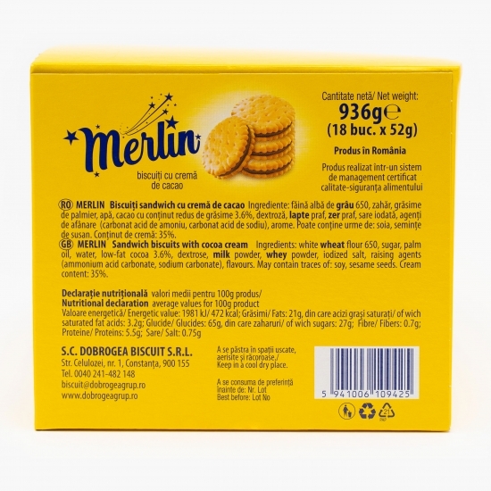 Biscuiți sandwich cu cremă de cacao 936g (18x52g)