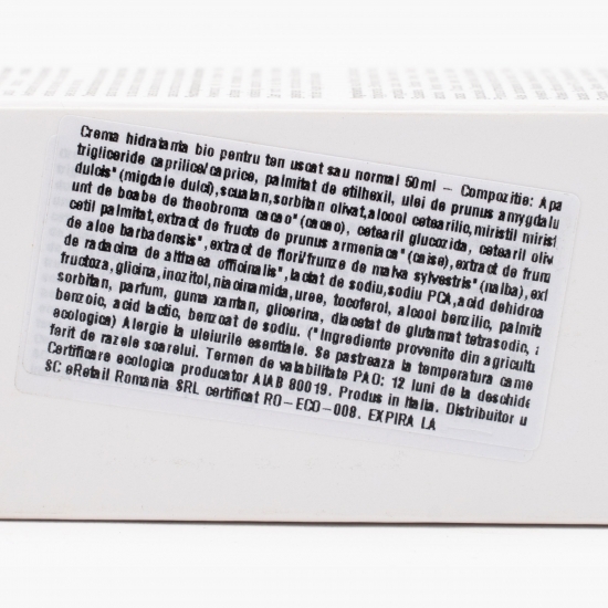 Cremă hidratantă bio ten uscat/normal 50ml